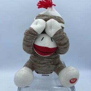 Peek A Boo Sock Monkey Plush Toy Animated Talks & Giggles